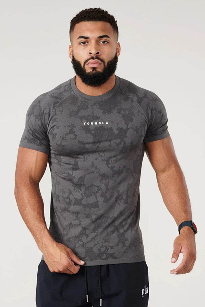 Workout Clothes Camouflage Sports T-shirt Men - ShopSphere