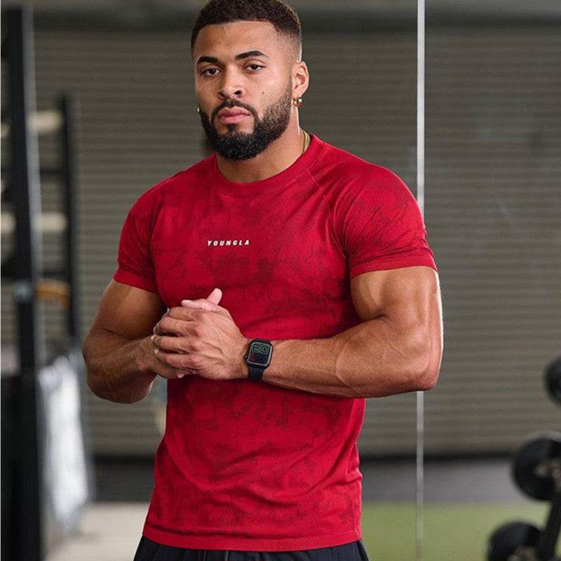 Workout Clothes Camouflage Sports T-shirt Men - ShopSphere