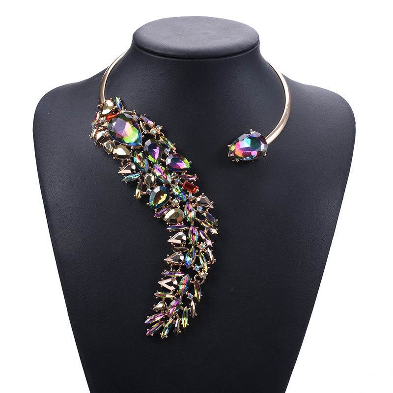 Colorful Rhinestones Chokers Necklaces Fashion Trend Crystals Necklaces Fine Jewelry Accessories for Women - ShopSphere