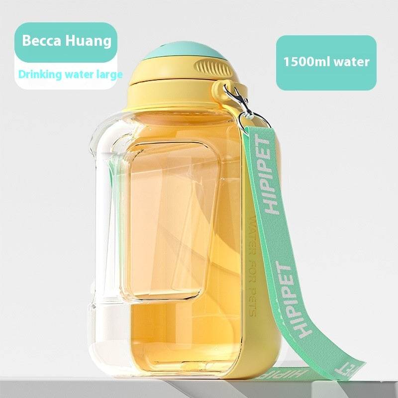 2 In 1 Dog Large Capacity Pets Out Drinking Pot Cat Water Dispenser Portable Water Cup Water And Food Integrated Bowl Pet Products - ShopSphere