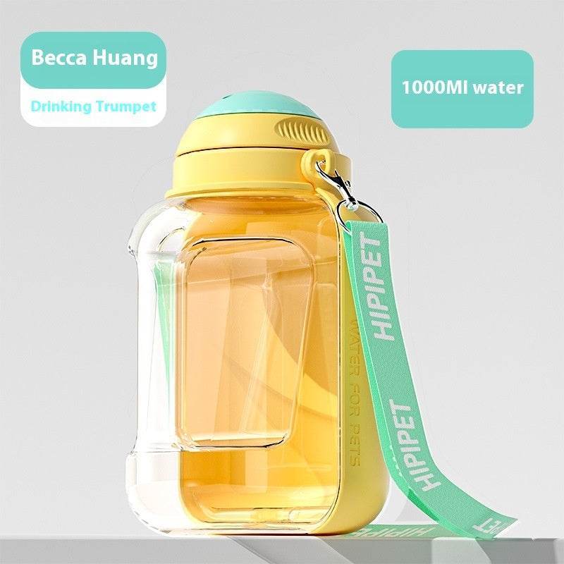 2 In 1 Dog Large Capacity Pets Out Drinking Pot Cat Water Dispenser Portable Water Cup Water And Food Integrated Bowl Pet Products - ShopSphere