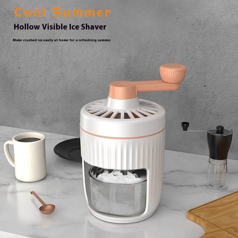 Hand-cranked Ice Shaving Machine Small Household Ice Crusher Hand-cranked Smoothie Machine Hail Ice Machine Kitchen Gadgets - ShopSphere