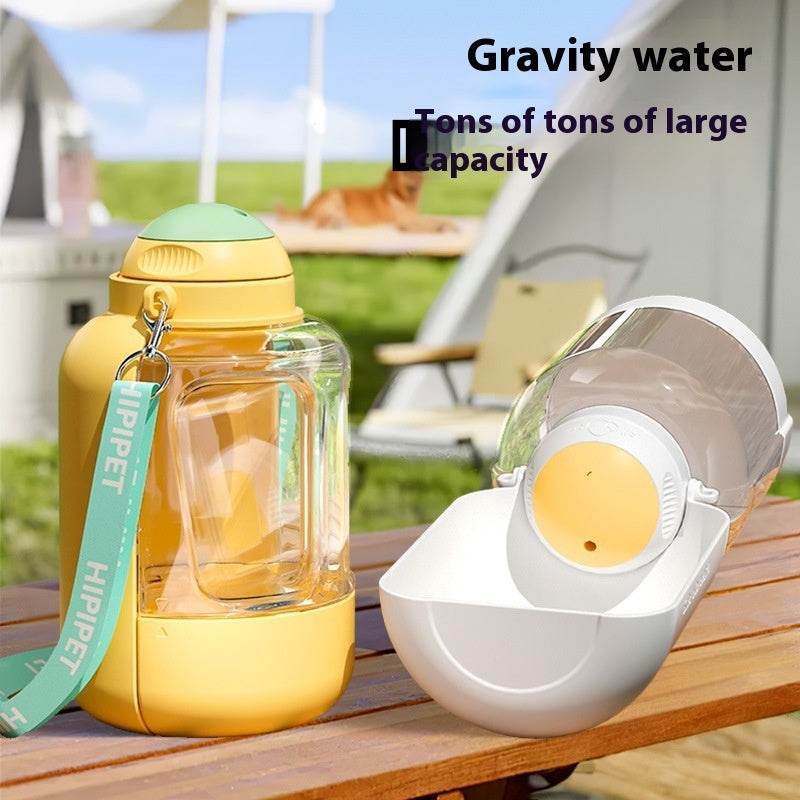2 In 1 Dog Large Capacity Pets Out Drinking Pot Cat Water Dispenser Portable Water Cup Water And Food Integrated Bowl Pet Products - ShopSphere