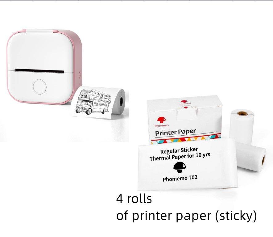 Portable Mini Thermal Label Printer Home Photo Printer Student Wrong Question Printer Bluetooth-compatible Mini Label Printer Price Tag - ShopSphere