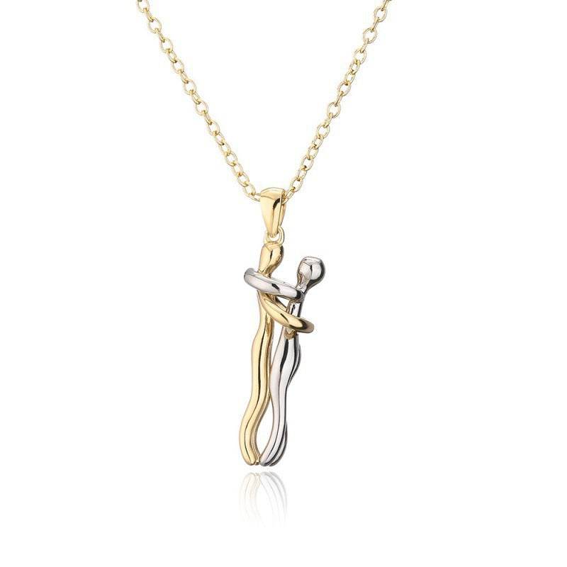 Special-interest Design Couple Hug Pendant Necklace - ShopSphere