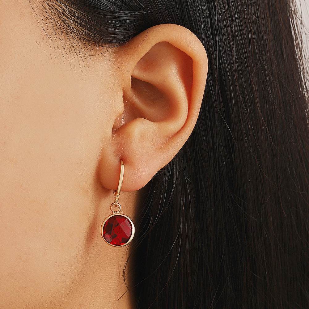 Color Transparent Crystal Ear Clips Affordable Luxury Fashion French Style - ShopSphere