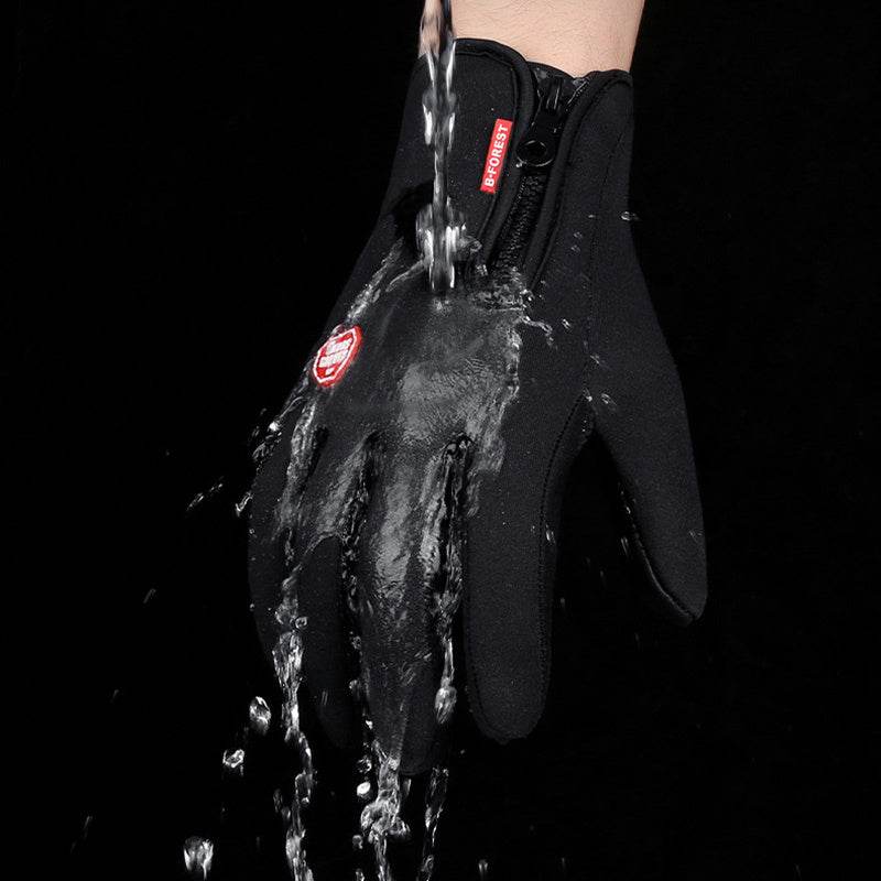 Winter Gloves Touch Screen Riding Motorcycle Sliding Waterproof Sports Gloves With Fleece - ShopSphere