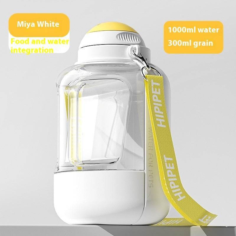 2 In 1 Dog Large Capacity Pets Out Drinking Pot Cat Water Dispenser Portable Water Cup Water And Food Integrated Bowl Pet Products - ShopSphere