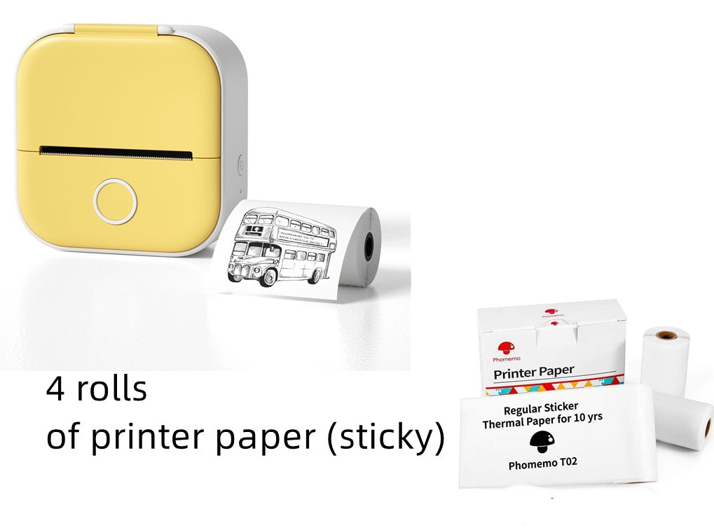 Portable Mini Thermal Label Printer Home Photo Printer Student Wrong Question Printer Bluetooth-compatible Mini Label Printer Price Tag - ShopSphere