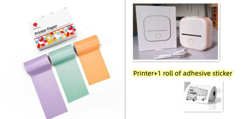 Portable Mini Thermal Label Printer Home Photo Printer Student Wrong Question Printer Bluetooth-compatible Mini Label Printer Price Tag - ShopSphere