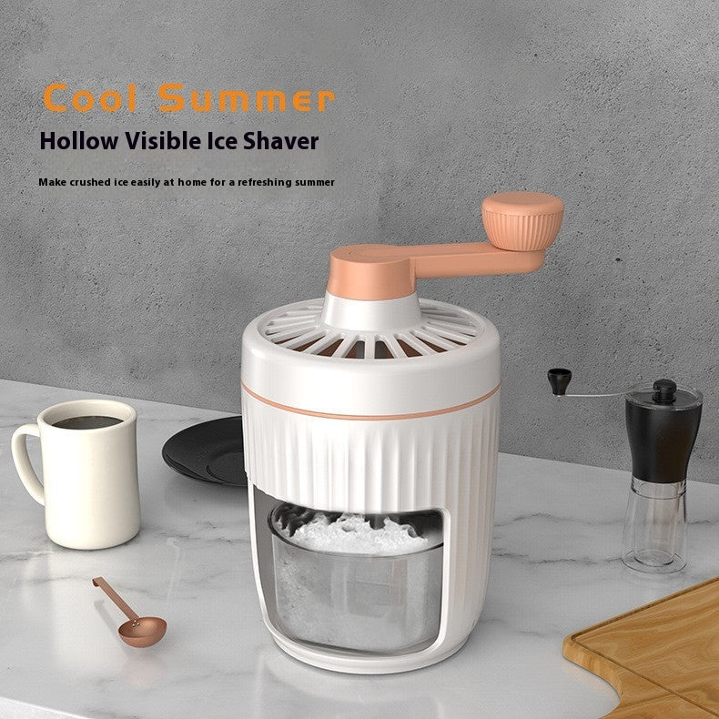 Hand-cranked Ice Shaving Machine Small Household Ice Crusher Hand-cranked Smoothie Machine Hail Ice Machine Kitchen Gadgets - ShopSphere