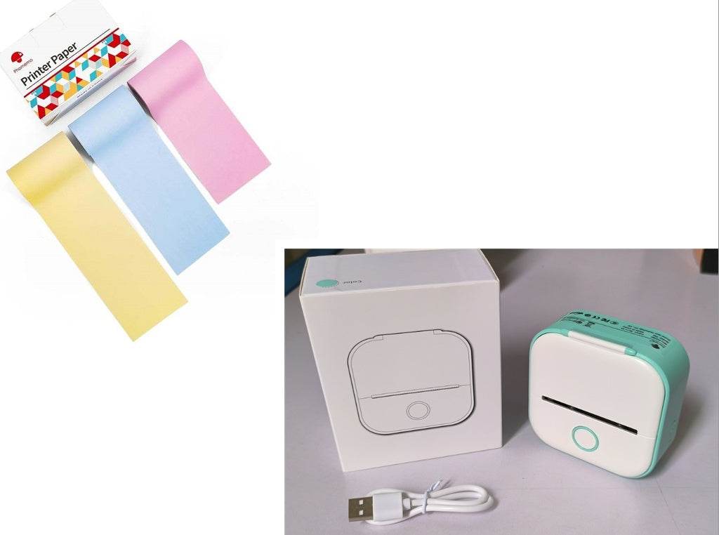Portable Mini Thermal Label Printer Home Photo Printer Student Wrong Question Printer Bluetooth-compatible Mini Label Printer Price Tag - ShopSphere