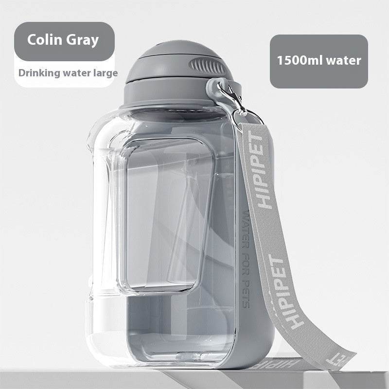 2 In 1 Dog Large Capacity Pets Out Drinking Pot Cat Water Dispenser Portable Water Cup Water And Food Integrated Bowl Pet Products - ShopSphere