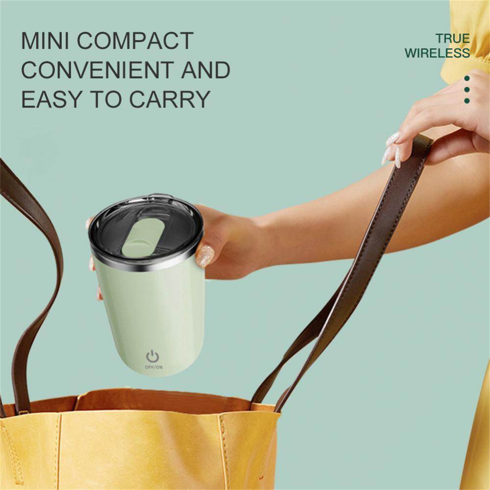 350ml Automatic Self Stirring Mug Coffee Milk Juice Mixing Cup Electric Stainless Steel Lazy Rotating Mug Magnetic Stirring Cup Kitchen Gadgets - ShopSphere