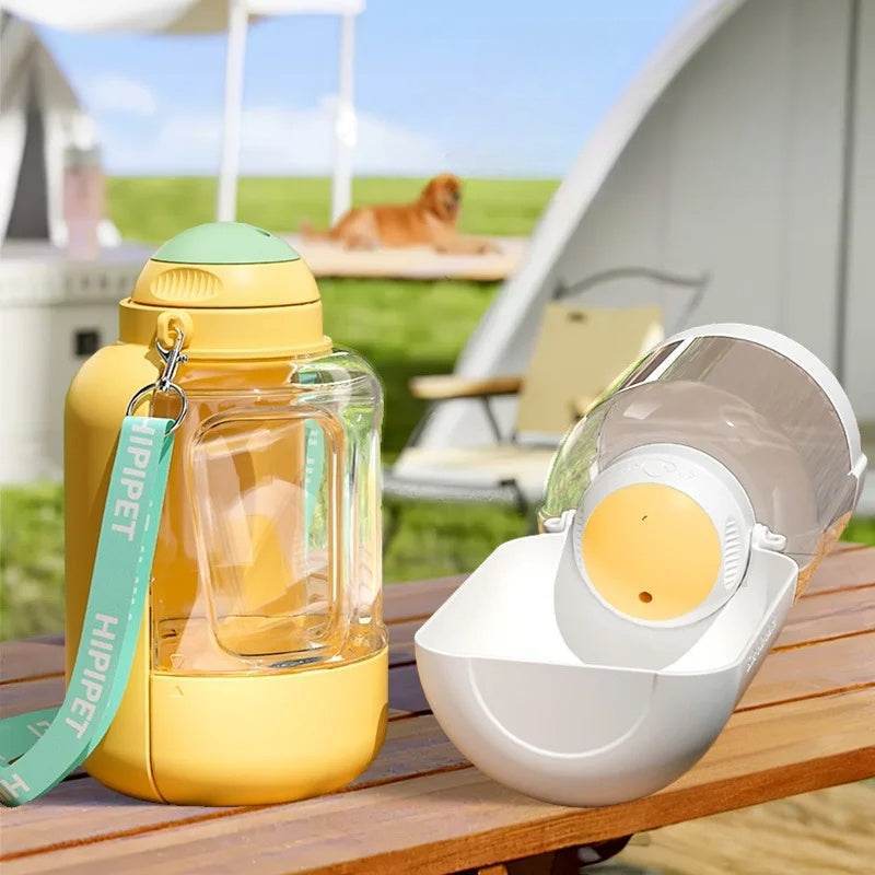 2 In 1 Dog Large Capacity Pets Out Drinking Pot Cat Water Dispenser Portable Water Cup Water And Food Integrated Bowl Pet Products - ShopSphere
