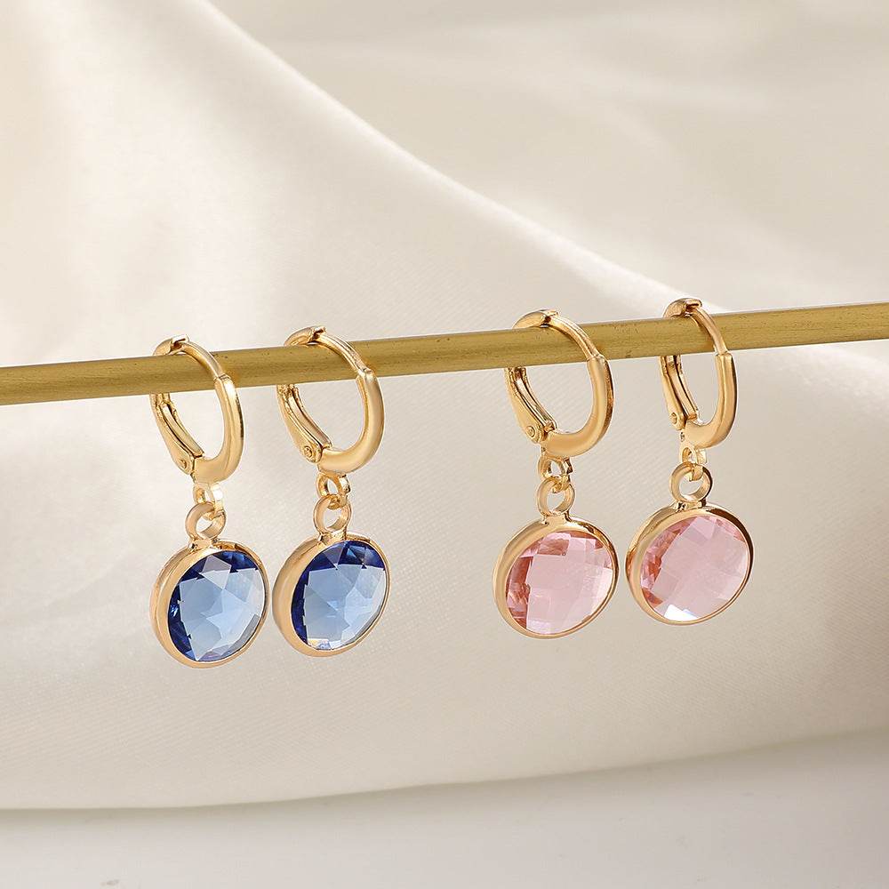 Color Transparent Crystal Ear Clips Affordable Luxury Fashion French Style - ShopSphere