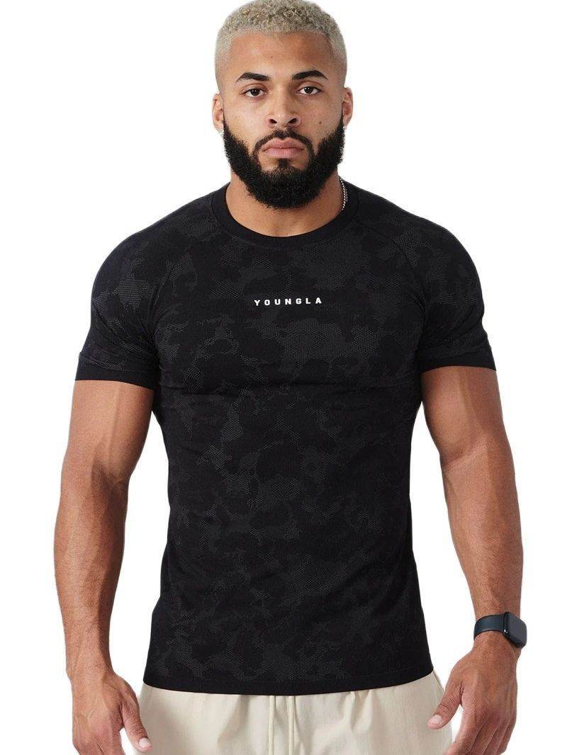Workout Clothes Camouflage Sports T-shirt Men - ShopSphere