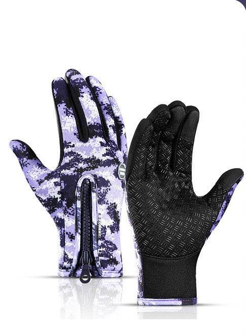 Winter Gloves Touch Screen Riding Motorcycle Sliding Waterproof Sports Gloves With Fleece - ShopSphere