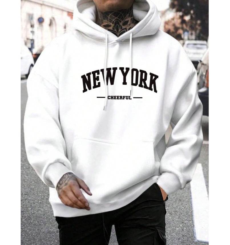 Men's Casual American-style Retro Loose Hooded Sweater - ShopSphere