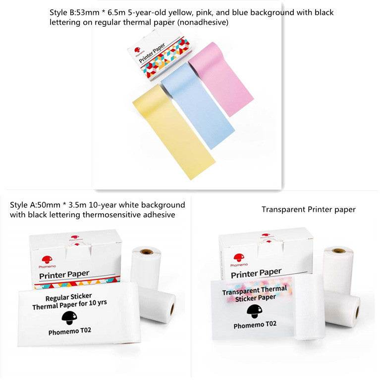 Portable Mini Thermal Label Printer Home Photo Printer Student Wrong Question Printer Bluetooth-compatible Mini Label Printer Price Tag - ShopSphere