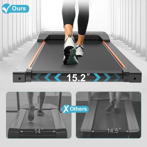 Walking Pad Under Desk Treadmill, LED Display And Remote Control Portable Treadmill For Home And Office, 2.5HP 265LBS - ShopSphere