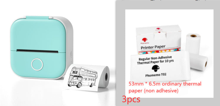 Portable Mini Thermal Label Printer Home Photo Printer Student Wrong Question Printer Bluetooth-compatible Mini Label Printer Price Tag - ShopSphere