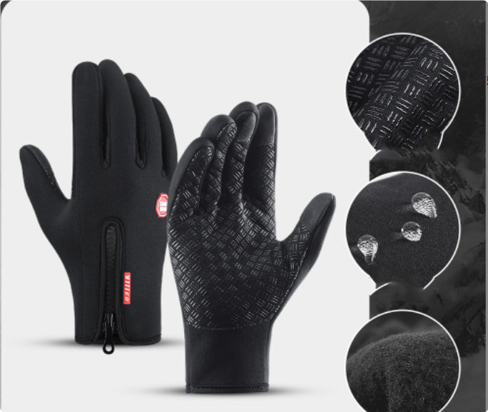Winter Gloves Touch Screen Riding Motorcycle Sliding Waterproof Sports Gloves With Fleece - ShopSphere