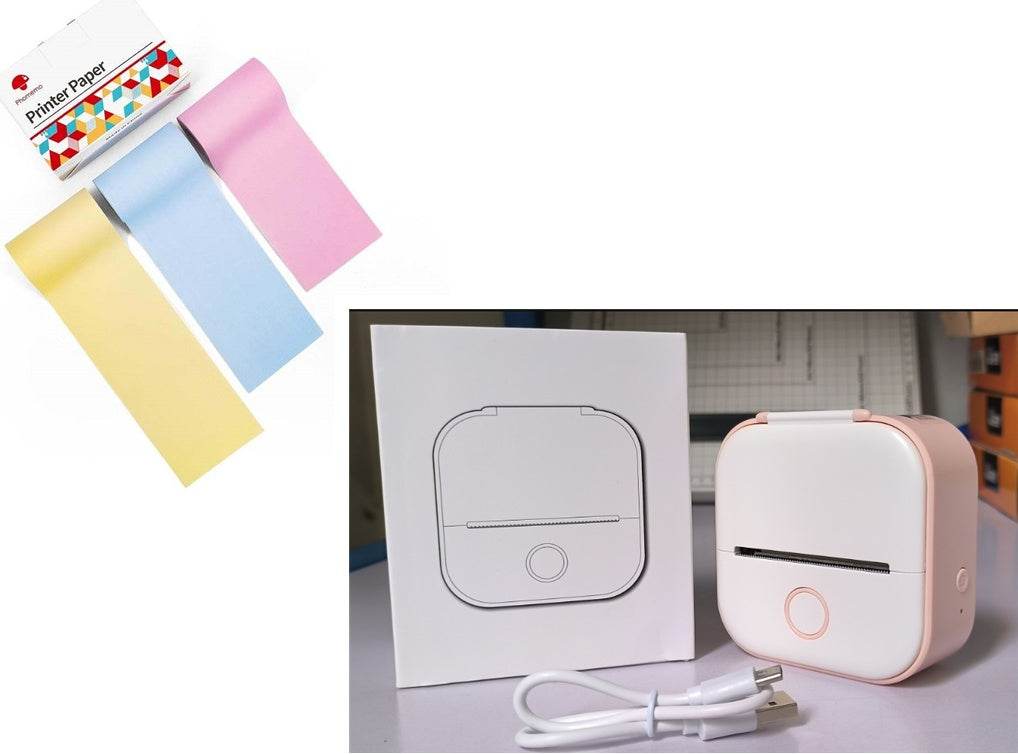 Portable Mini Thermal Label Printer Home Photo Printer Student Wrong Question Printer Bluetooth-compatible Mini Label Printer Price Tag - ShopSphere