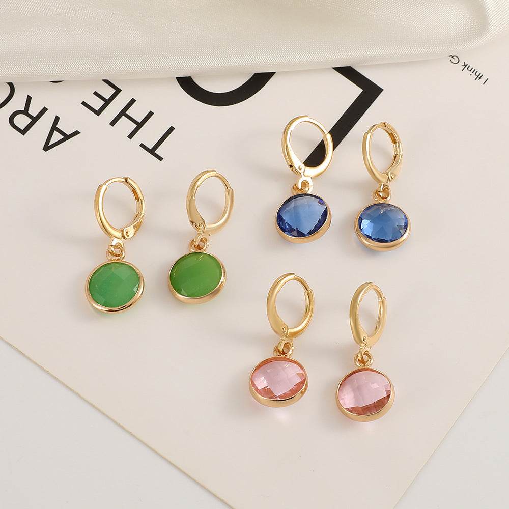 Color Transparent Crystal Ear Clips Affordable Luxury Fashion French Style - ShopSphere