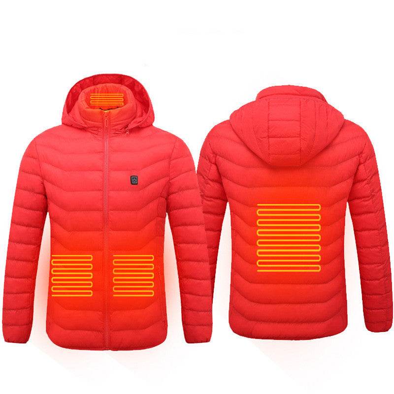 New Heated Jacket Coat USB Electric Jacket Cotton Coat Heater Thermal Clothing Heating Vest Men's Clothes Winter - ShopSphere
