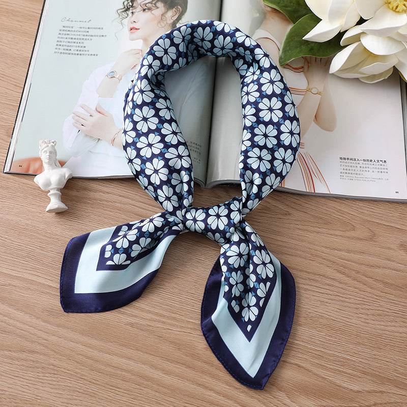 Fashion Love Clover Silk Scarf For Women - ShopSphere