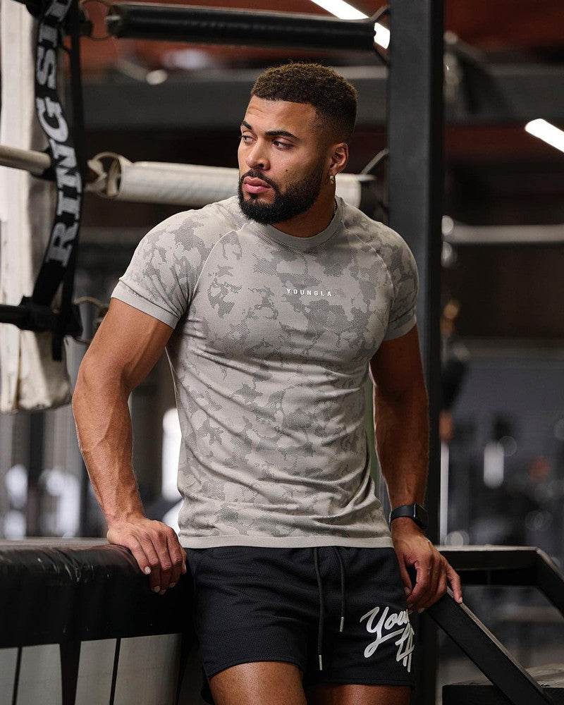 Workout Clothes Camouflage Sports T-shirt Men - ShopSphere