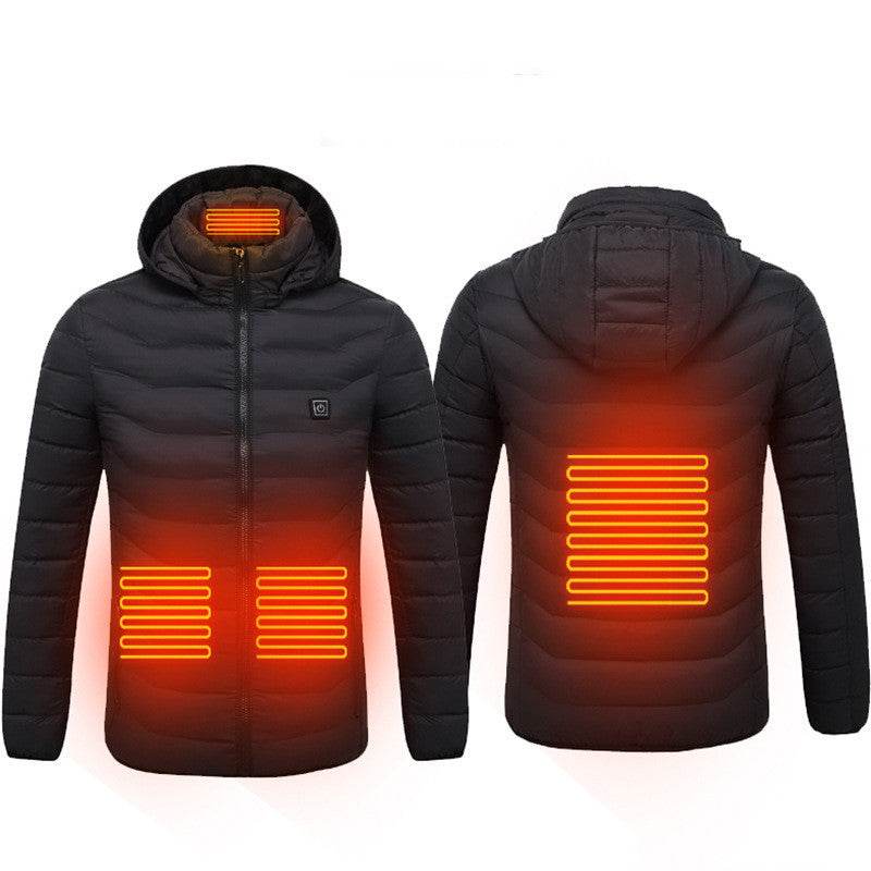 New Heated Jacket Coat USB Electric Jacket Cotton Coat Heater Thermal Clothing Heating Vest Men's Clothes Winter - ShopSphere
