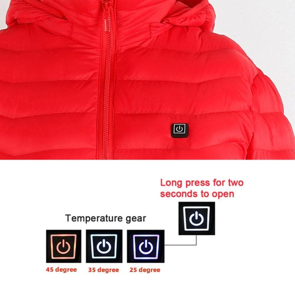 New Heated Jacket Coat USB Electric Jacket Cotton Coat Heater Thermal Clothing Heating Vest Men's Clothes Winter - ShopSphere