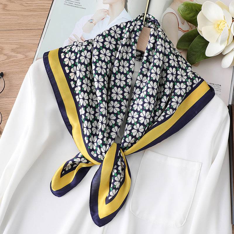 Fashion Love Clover Silk Scarf For Women - ShopSphere