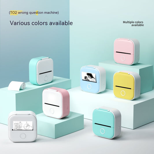 Portable Mini Thermal Label Printer Home Photo Printer Student Wrong Question Printer Bluetooth-compatible Mini Label Printer Price Tag - ShopSphere