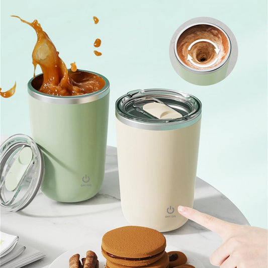350ml Automatic Self Stirring Mug Coffee Milk Juice Mixing Cup Electric Stainless Steel Lazy Rotating Mug Magnetic Stirring Cup Kitchen Gadgets - ShopSphere