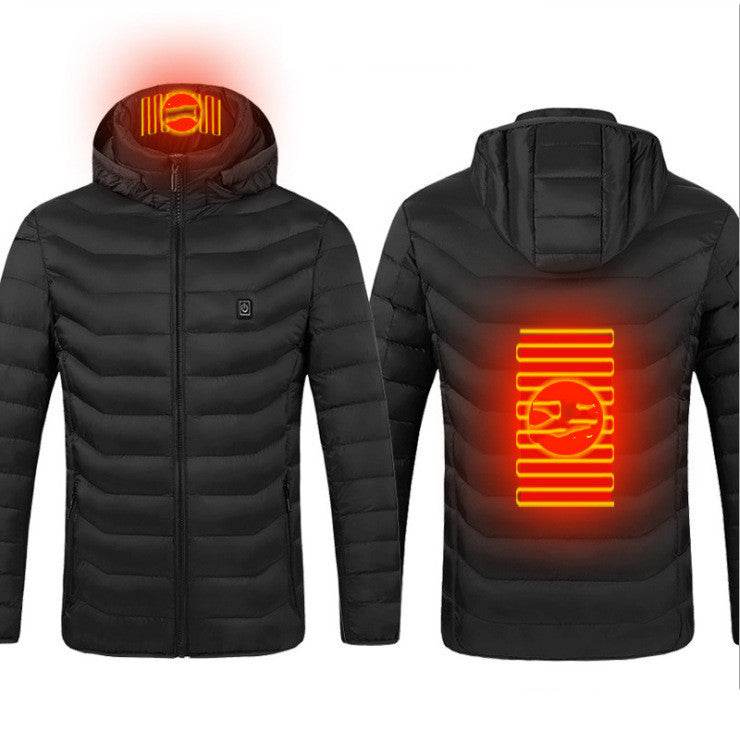New Heated Jacket Coat USB Electric Jacket Cotton Coat Heater Thermal Clothing Heating Vest Men's Clothes Winter - ShopSphere
