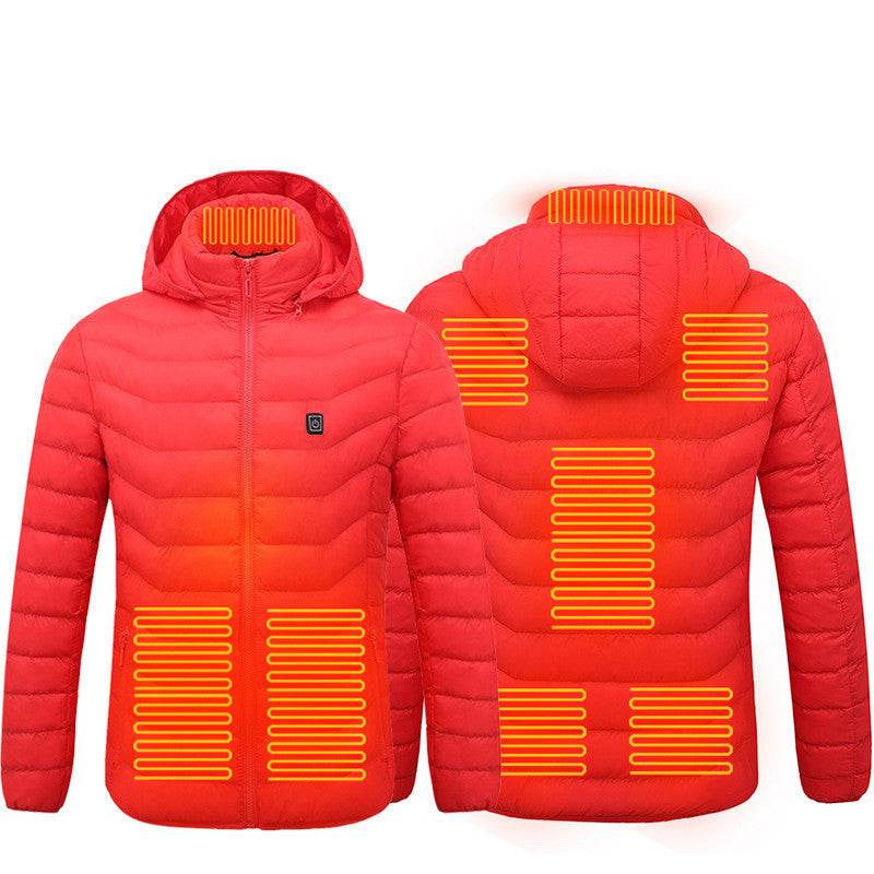 New Heated Jacket Coat USB Electric Jacket Cotton Coat Heater Thermal Clothing Heating Vest Men's Clothes Winter - ShopSphere