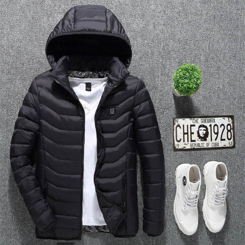New Heated Jacket Coat USB Electric Jacket Cotton Coat Heater Thermal Clothing Heating Vest Men's Clothes Winter - ShopSphere
