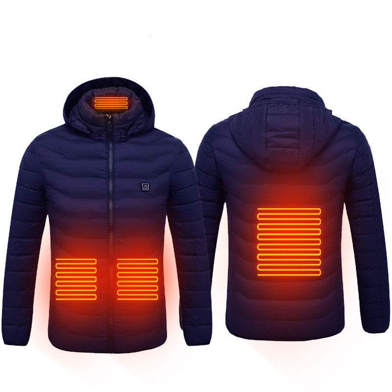 New Heated Jacket Coat USB Electric Jacket Cotton Coat Heater Thermal Clothing Heating Vest Men's Clothes Winter - ShopSphere