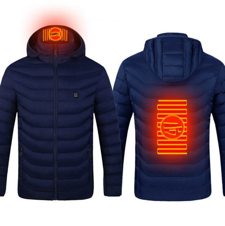 New Heated Jacket Coat USB Electric Jacket Cotton Coat Heater Thermal Clothing Heating Vest Men's Clothes Winter - ShopSphere