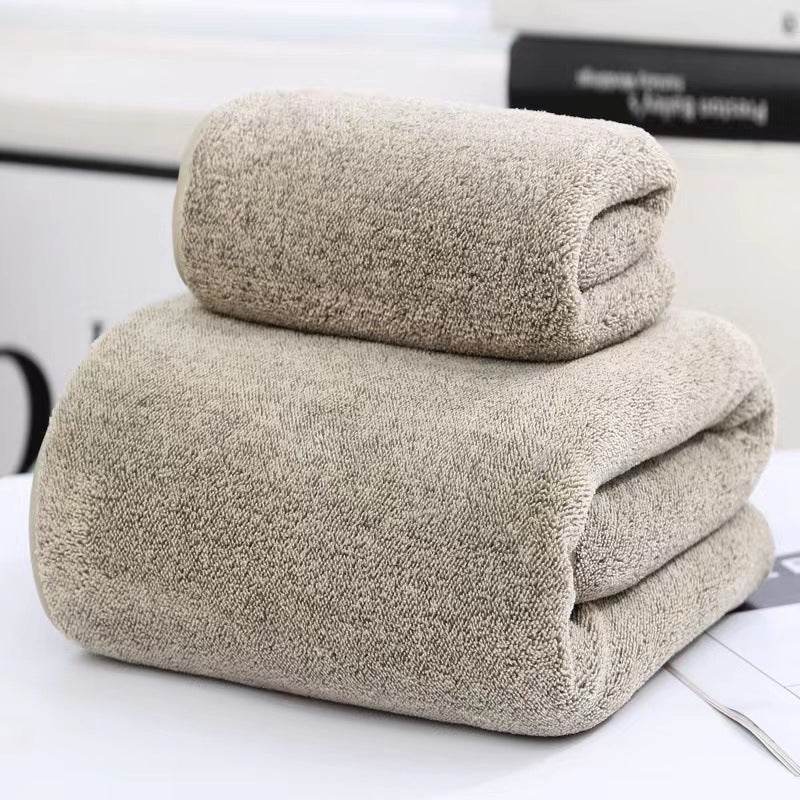 Thick Bamboo Charcoal Fiber Coral Fleece Towels Suit - ShopSphere