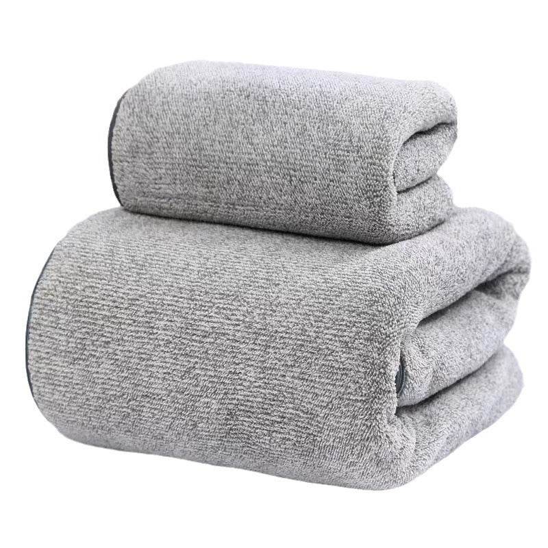 Thick Bamboo Charcoal Fiber Coral Fleece Towels Suit - ShopSphere