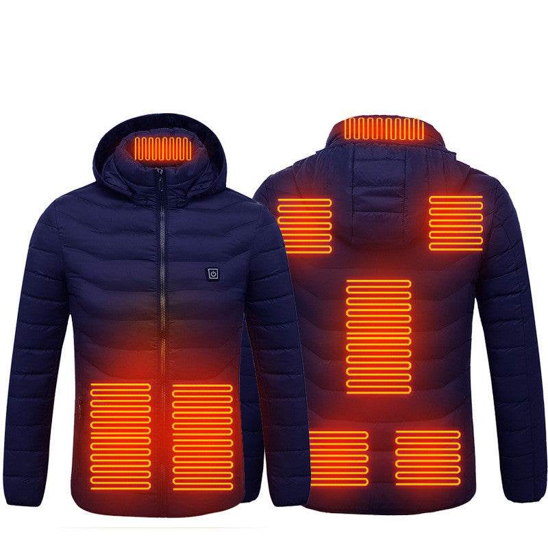 New Heated Jacket Coat USB Electric Jacket Cotton Coat Heater Thermal Clothing Heating Vest Men's Clothes Winter - ShopSphere