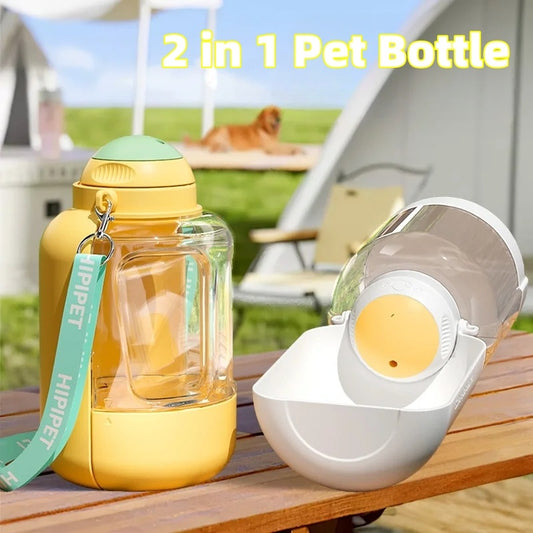 2 In 1 Dog Large Capacity Pets Out Drinking Pot Cat Water Dispenser Portable Water Cup Water And Food Integrated Bowl Pet Products - ShopSphere