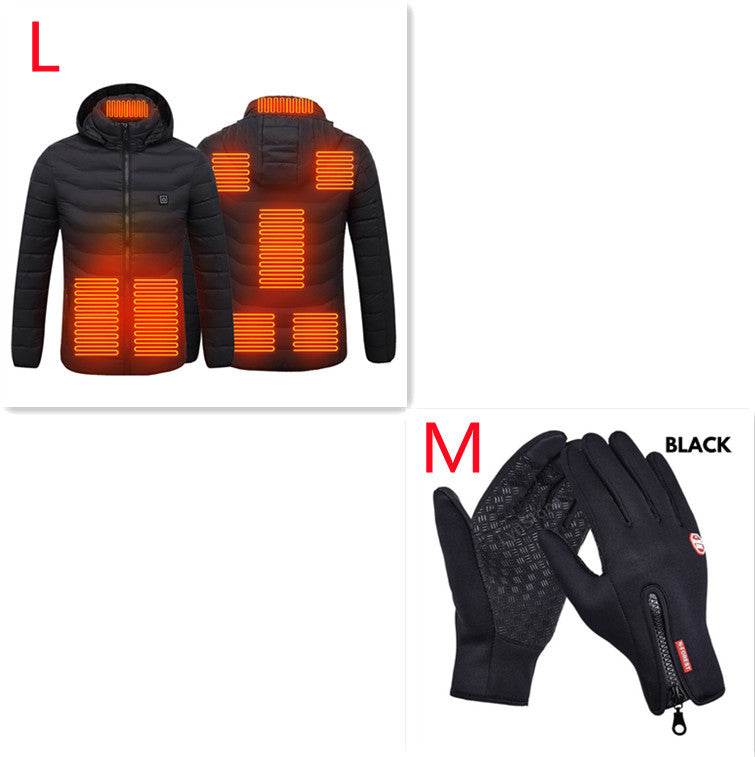 New Heated Jacket Coat USB Electric Jacket Cotton Coat Heater Thermal Clothing Heating Vest Men's Clothes Winter - ShopSphere