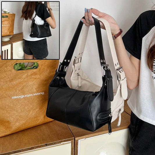 Y2K Style Shoulder Bag For Women Trendy Motorcycle Handbag Minimalist Shoulder Purse For Girls Street Wear - ShopSphere
