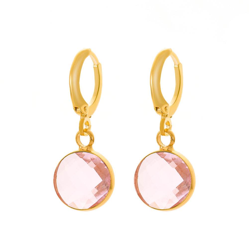 Color Transparent Crystal Ear Clips Affordable Luxury Fashion French Style - ShopSphere