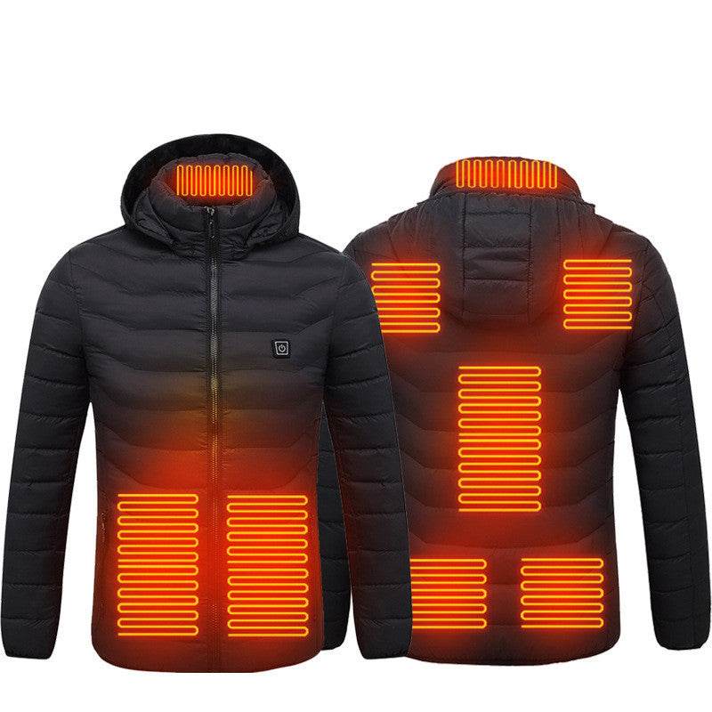 New Heated Jacket Coat USB Electric Jacket Cotton Coat Heater Thermal Clothing Heating Vest Men's Clothes Winter - ShopSphere